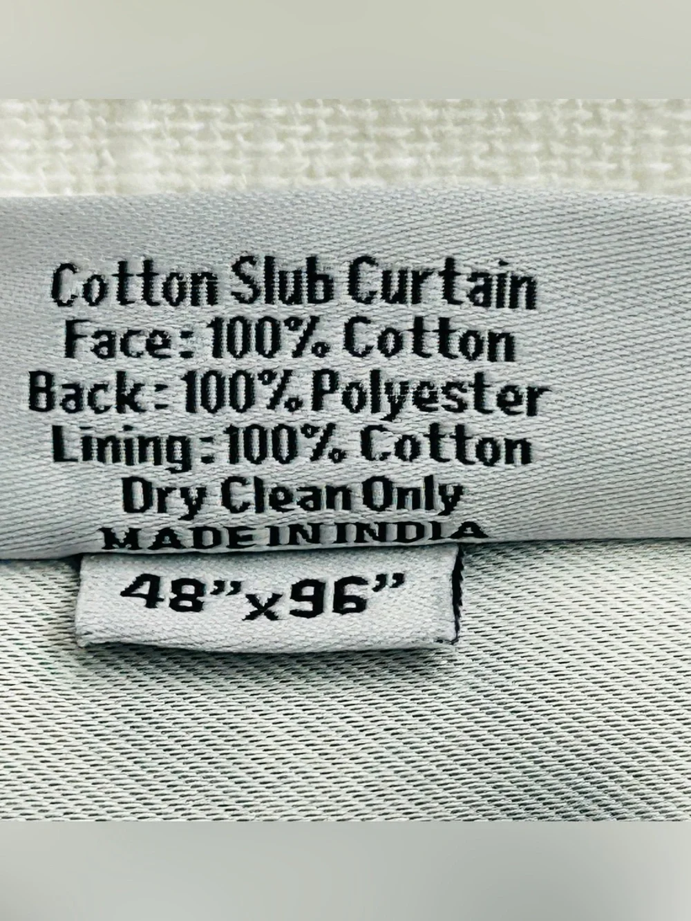 NWOT QUINCE Set Of 2 48x96 Cotton Slub Room Darkening Curtains White 1114